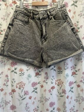 Acid-Wash Denim Shorts